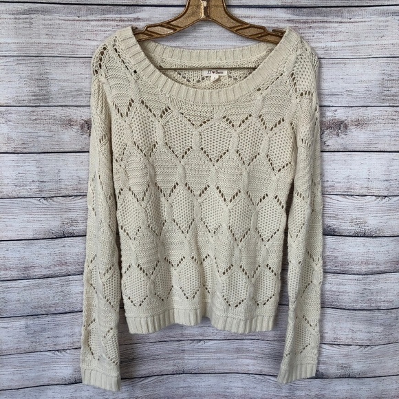 J.J. Basics Ivory Knit Sweater Size S - Picture 1 of 6